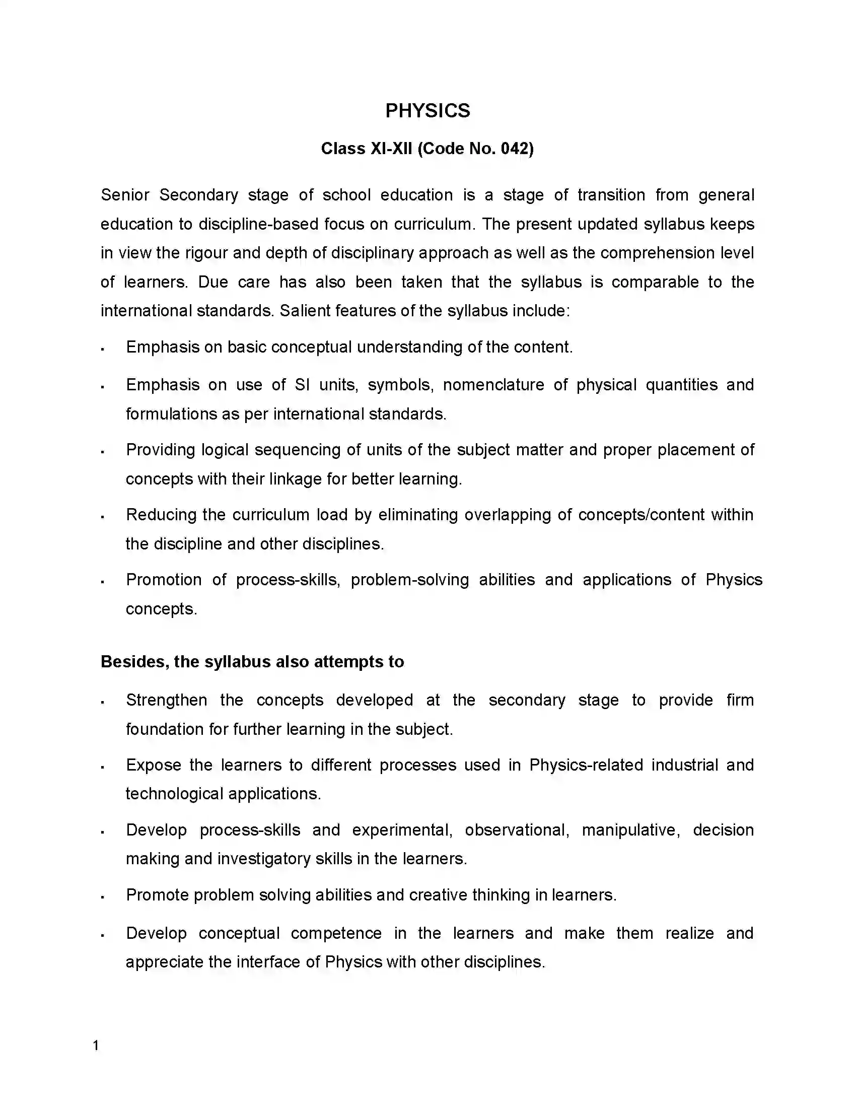 Bihar Board Class 12th 2020 Physics Syllabus 1