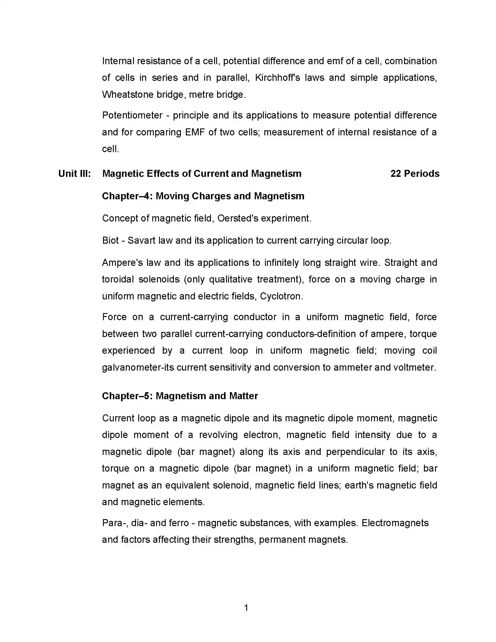 Bihar Board Class 12th 2020 Physics Syllabus 16