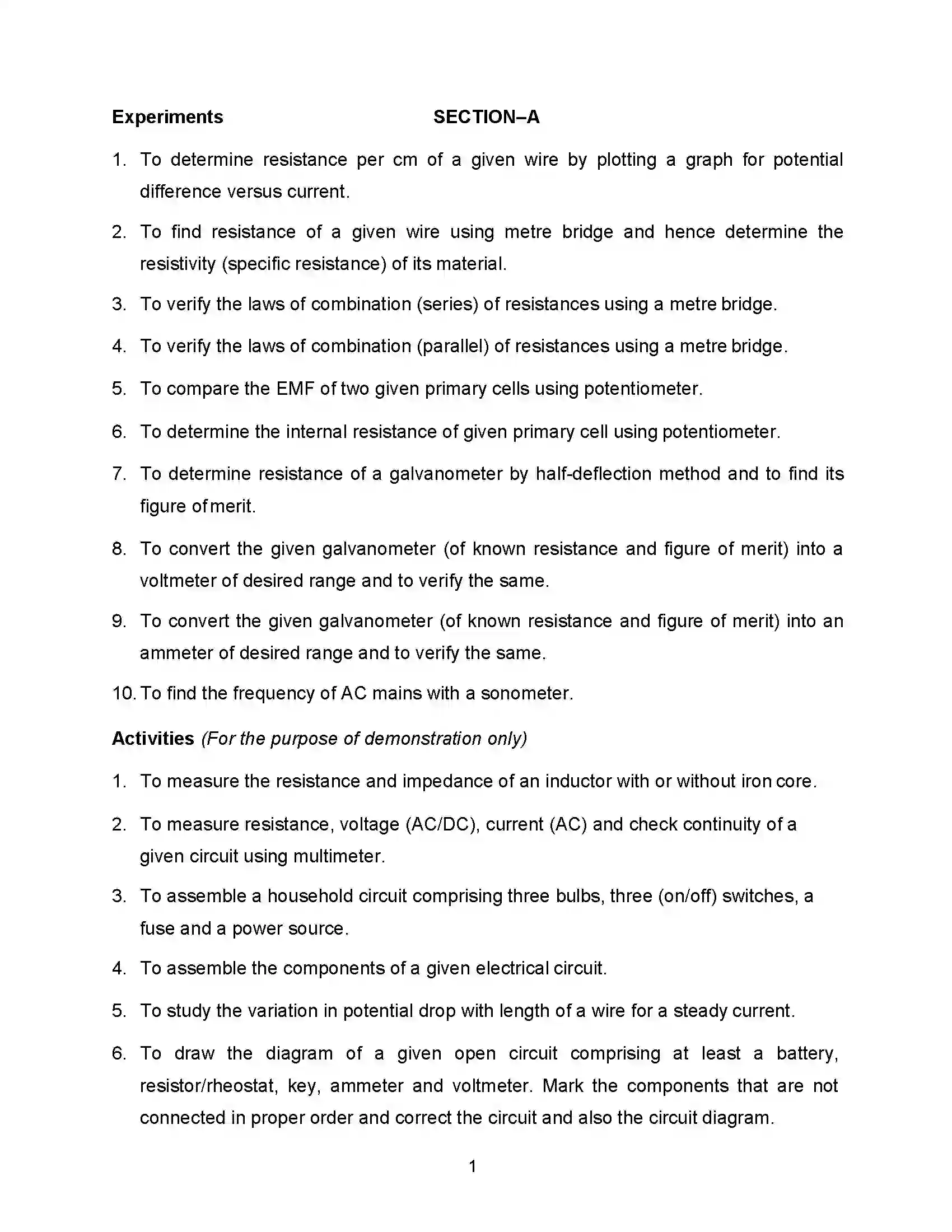 Bihar Board Class 12th 2020 Physics Syllabus 20