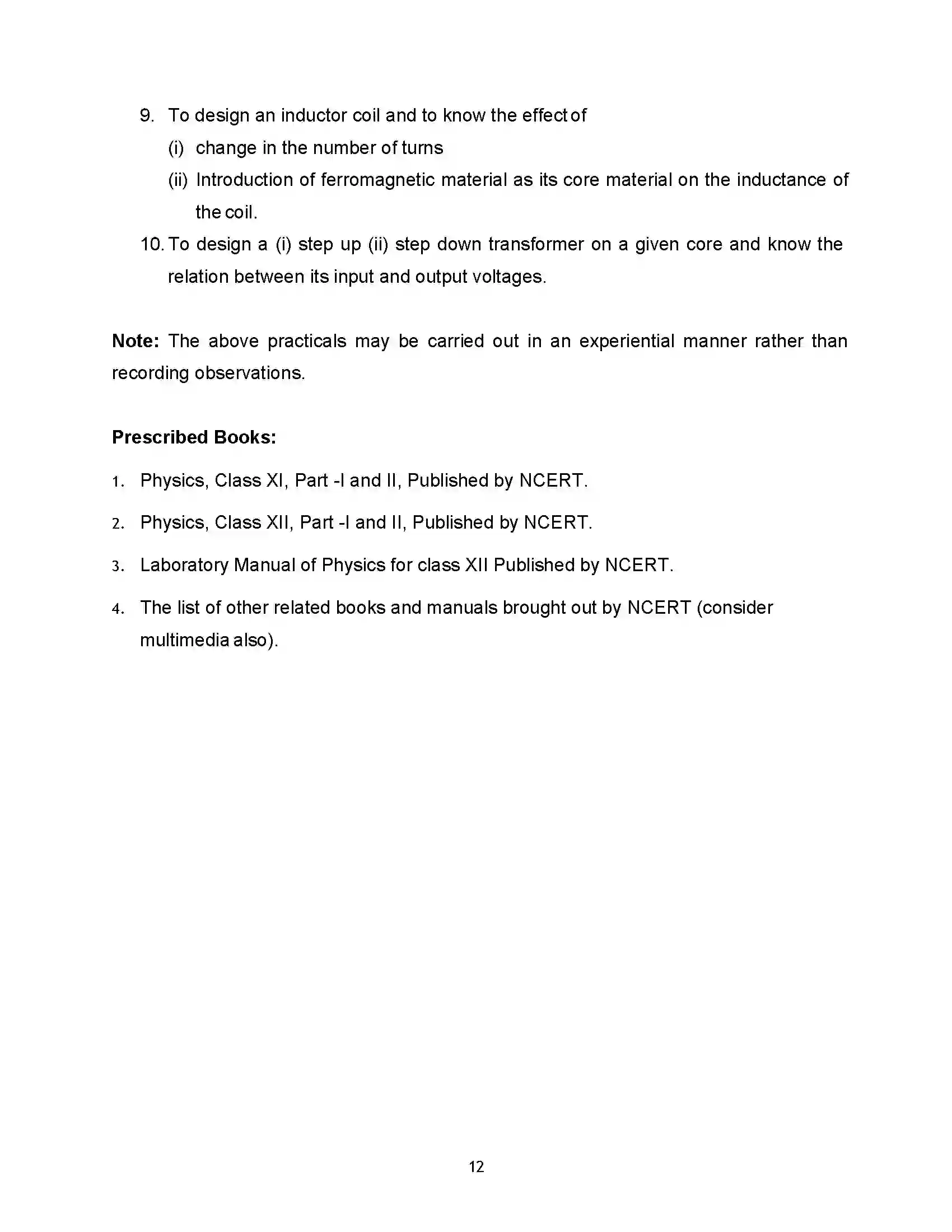 Bihar Board Class 12th 2020 Physics Syllabus 25