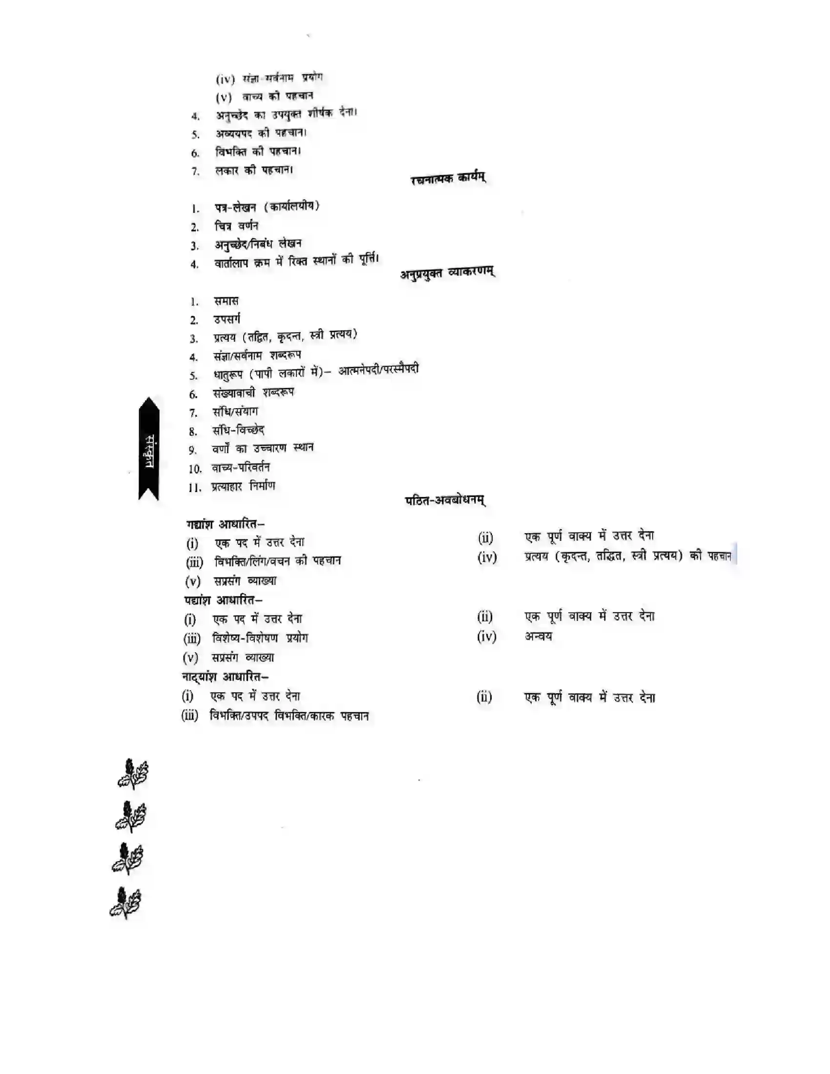 Bihar Board Class 12th 2025-26 Sanskrit Syllabus 6