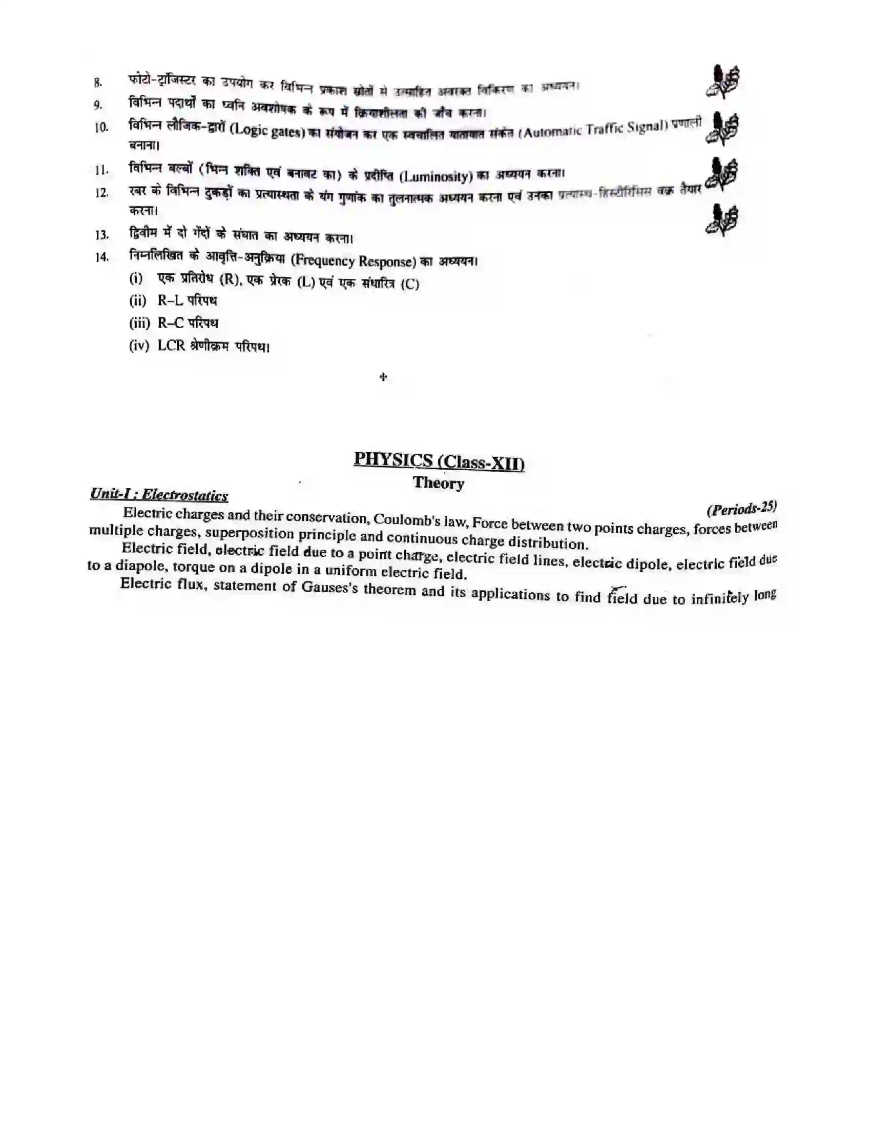 Bihar Board Class 12th 2025-26 Physics Syllabus 4